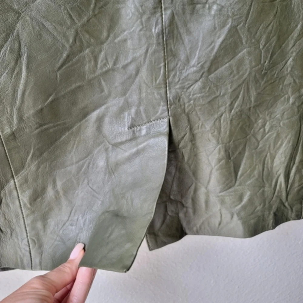 Zadig & Voltaire Olive Leather Jacket - Picture 10 of 14